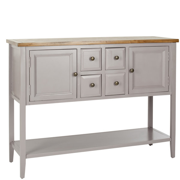 Console table white on sale with wood top